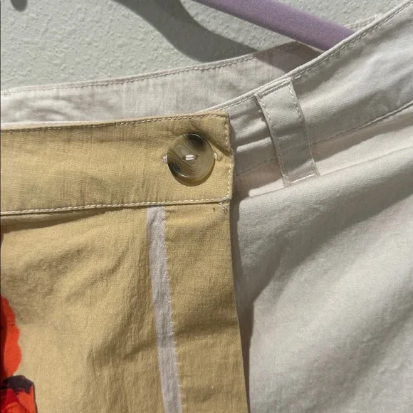 Anthropologie Asymmetrical Floral Panel Skirt in Beige, White, Pink, Green, Blue - Picture 5 of 8